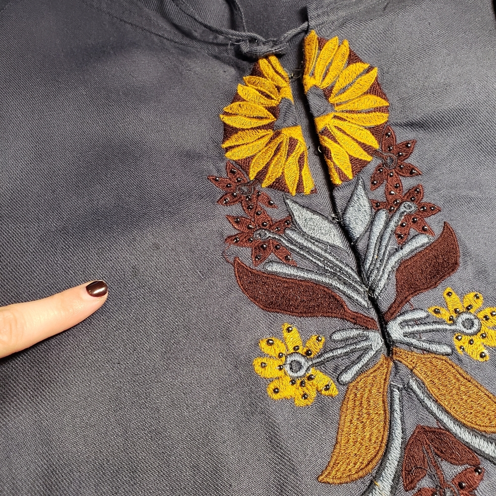 Antik Batik Embroidered Beaded Midi Dress - Picture 5 of 8